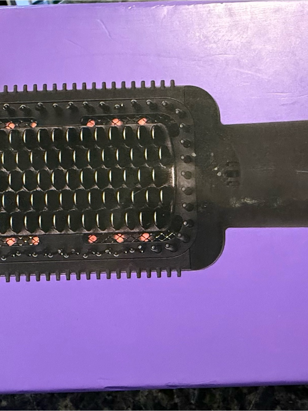 Black Paddle Hair Brush with Vented Design